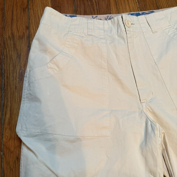 Sundance Rhodes Pants Off White Cream Cotton Soft Twill Size 10 - Picture 3 of 9